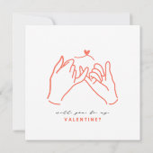 Serez-Vous Ma Carte Promesse Valentine Pinkie (Dos)