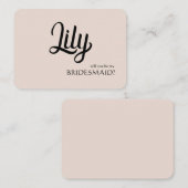 Serez-vous ma carte sur mesure de demoiselle d'hon (Devant / Derrière)