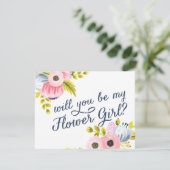 SEREZ-VOUS MA DEMOISELLE DE HONNEUR ? carte peinte (Debout devant)