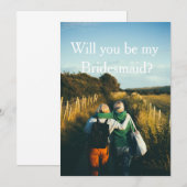 Serez-vous ma demoiselle d'honneur ? Carte (Devant / Derrière)