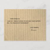 Serez-vous ma demoiselle d'honneur carte Kraft sim (Dos)