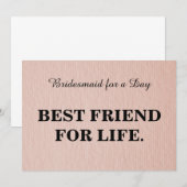 Serez-vous ma demoiselle d'honneur ? Invitation Kr (Devant / Derrière)