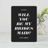 Serez-vous ma demoiselle d'honneur ? Invitation te (Debout devant)