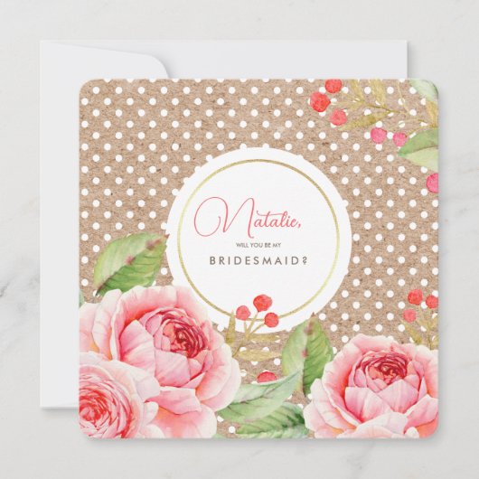 Serez-vous ma demoiselle d'honneur ? Invitations p (Devant)