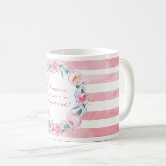 Serez-vous ma demoiselle d'honneur ? Tasse (Devant droit)