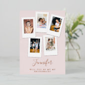 Serez-Vous Ma Femme D'Accueil Amis Photos Carte Fo (Debout devant)