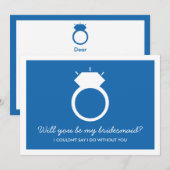 Serez-Vous Ma Femme D'Accueil ? Carte Bleue (Devant / Derrière)