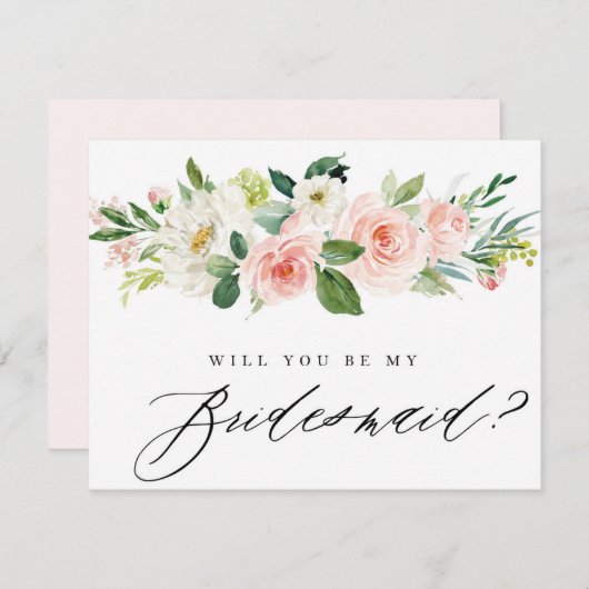 Serez-Vous Ma Femme D'Accueil ? | Carte Bridesmaid (Devant / Derrière)