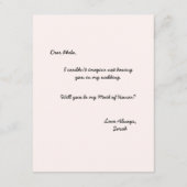 Serez-Vous Ma Femme D'Accueil ? | Carte Bridesmaid (Dos)