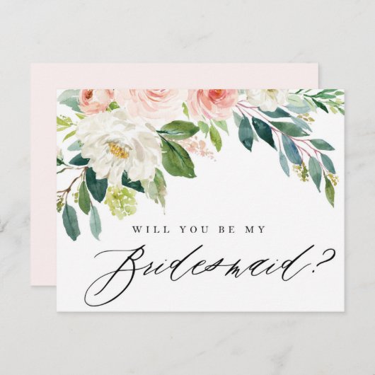 Serez-Vous Ma Femme D'Accueil ? | Carte Bridesmaid (Devant / Derrière)