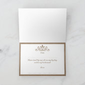 Serez-Vous Ma Femme D'Accueil ? Carte Burlap Tiara (Intérieur)