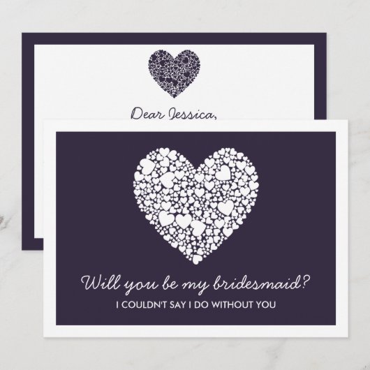 Serez-Vous Ma Femme D'Accueil ? Carte cardiaque vi (Devant / Derrière)