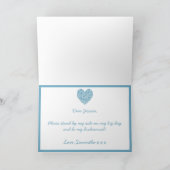 Serez-Vous Ma Femme D'Accueil ? Carte Coeur Bleu (Intérieur)