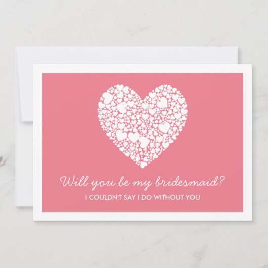 Serez-Vous Ma Femme D'Accueil ? Carte Coeur rose (Devant)