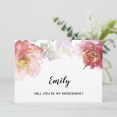 Serez-Vous Ma Femme D'Accueil ? Carte Fleurs Pays (Debout devant)