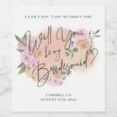 Serez-Vous Ma Femme D'Accueil ? Étiquette à vin (Étiquettes simples)