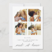 Serez-vous ma femme d'honneur carte avec photos (Devant)
