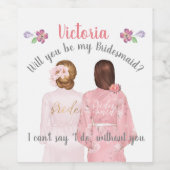 Serez-vous ma femme d'honneur étiquette blonde (Étiquettes simples)