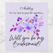 Serez-vous ma femme d'honneur Étiquette du vin (Étiquettes simples)