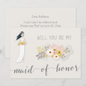 Serez-Vous Ma Fille De Cartes D'Honneur Les Cheveu (Devant / Derrière)