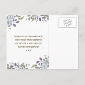 Serez-vous ma fille de fleurs de carte mère, etc (Dos)