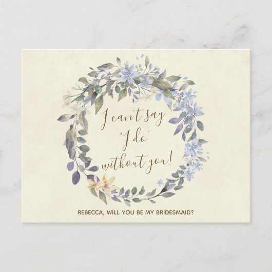 Serez-vous ma fille de fleurs de carte mère, etc (Devant)