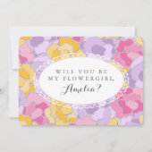 "Serez-Vous Ma Fille Des Fleurs ?" Invitation flor (Devant)