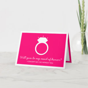 Serez-Vous Ma Fille D'Honneur ? Carte à anneaux ro