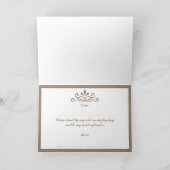 Serez-Vous Ma Fille D'Honneur ? Carte Burlap Tiara (Intérieur)