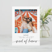 Serez-Vous Ma Fille D'Honneur Carte De Proposition (Debout devant)