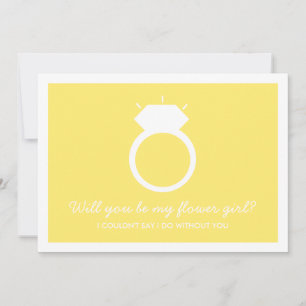Serez-Vous Ma Fille Fleur ? Carte à anneau jaune