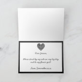 Serez-Vous Ma Fille Fleur ? Carte Coeur de tableau (Intérieur)