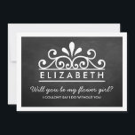 Serez-Vous Ma Fille Fleur ? Carte Tiara Chalkboard<br><div class="desc">Serez-Vous Ma Fille Fleur ? Carte Tiara Chalkboard</div>