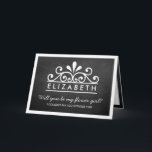 Serez-Vous Ma Fille Fleur ? Carte Tiara Chalkboard<br><div class="desc">Serez-Vous Ma Fille Fleur ? Carte Tiara Chalkboard</div>