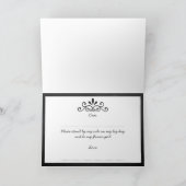 Serez-Vous Ma Fille Fleur ? Carte Tiara Chalkboard (Intérieur)