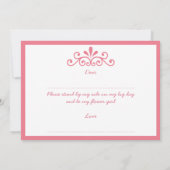 Serez-Vous Ma Fille Fleur ? Carte Tiara rose (Dos)