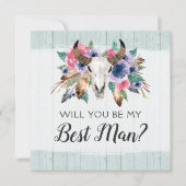 Serez-Vous Ma Meilleure Carte Rustique Florale Rus (Devant)