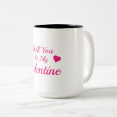 Serez-Vous Ma Mug À Deux Tons Valentin, 15 oz (Devant droit)