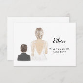 Serez-Vous Ma Page Proposition De Garçon Carte Pla (Devant / Derrière)