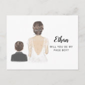 Serez-vous ma page Proposition de garçon carte pos (Devant)