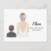 Serez-Vous Ma Page Proposition De Garçon Carte Pos (Devant)