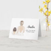 Serez-Vous Ma Proposition Flower Girl Carte pliée (Fleur jaune)