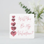 Serez-vous ma Saint-Valentin ? Carte plate personn (Debout devant)