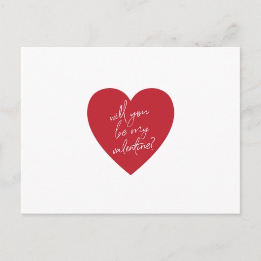 "Serez-vous ma Saint-Valentin ?" Carte postale coe (Devant)