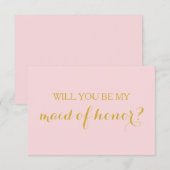 Serez-vous ma servante d'honneur Carte de mariage (Devant / Derrière)