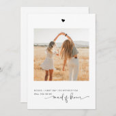 Serez-vous ma servante d'honneur Carte de proposit (Devant / Derrière)