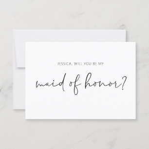 Serez-vous ma servante d'honneur Carte de proposit