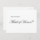 Serez-vous ma servante d'honneur Carte de proposit (Devant / Derrière)