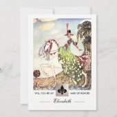 Serez-vous ma servante d'honneur ? Cartes d'invita (Devant)