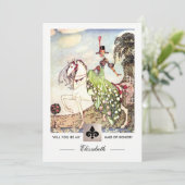 Serez-vous ma servante d'honneur ? Cartes d'invita (Debout devant)